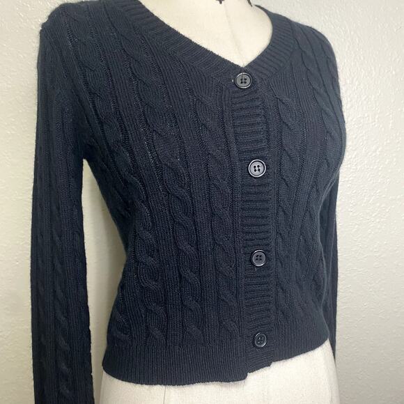 Soft Cozy Knit Button Down V Neck Cardigan Emo Grunge Gothic Bella Swan - Picture 5 of 12